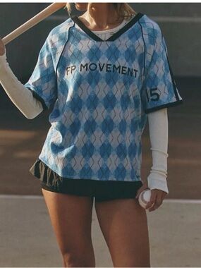 NWT FP Movement Baseline Printed Tee Size Small